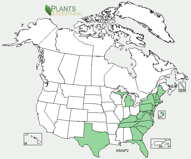 Asclepias Incarnata Map